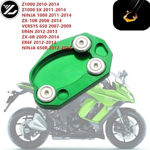 Motorcycle Side Stand Kickstand Enlarge Extension Pad for kawasaki ER6N 2012-2013 ER6F 2012-2013 NINJA650R 2012-2013