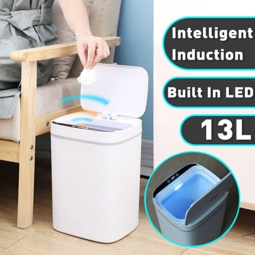 11/13L Fully Automatic Induction Household Trash Can Smart Infrared Motion Sensor Rubbish Waste Bin Battery Version Waste Bins