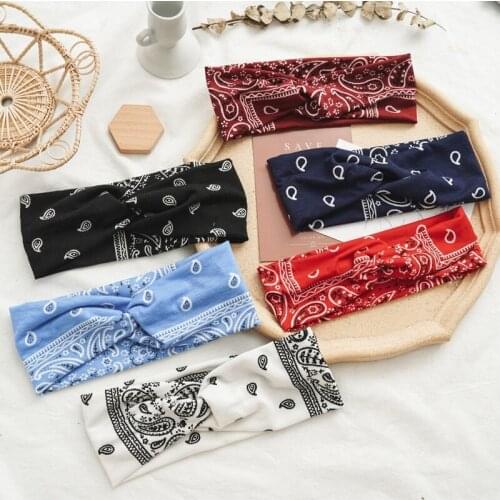 Summer Bohemian Hair Bands Women Winner Headbands Vintage Cross Turban Bandage Bandanas HairBands Fashion Girls Hair Accessories
