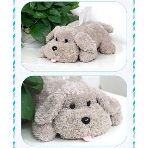 Black Friend Deals Anime on ICE Victor Machinist Poodle Plush Tissue Box Dog Toy Paper Box Tissue Boxes