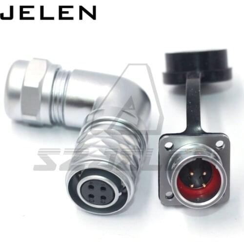 SF1214S/SF1312P Connector 4pin plug(female) and socket(male) Wire Cable Electrical Circular Power Ip67 Waterproof Connectors