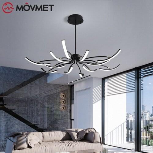 Modern Black/White Finished Modern Led Ceiling Lights for living room bedroom study room Adjustable New Led Ceiling Lamp