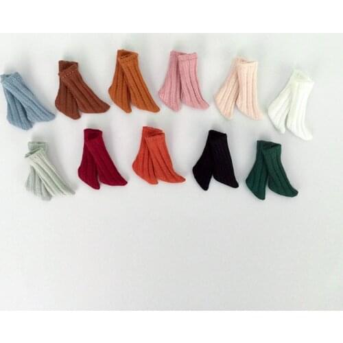 Candy color spiral fashion socks ob11 socks ddf gsc molly socks 1 / 12bjd doll socks dolls accessories