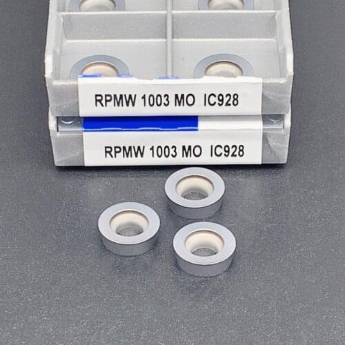 10PCS RPMW1003 MO IC928 Carbide Insert Roundness Turning Tool CNC Machine Indexable Milling Plate Blade