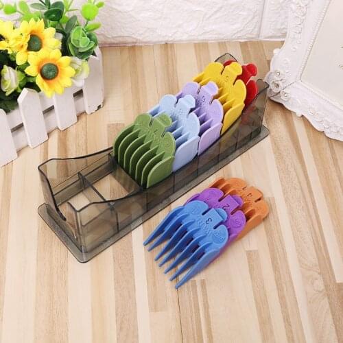8 Grid Base For 8 Pc Universal Hair Clipper Limit Comb Guide Attachment Size Barber Replacement With Clip