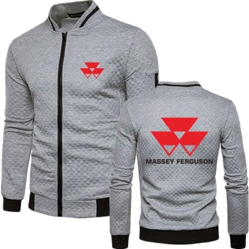 2021 Spring Autumn Jacket Man MASSEY FERGUSON Print Solid Color Zipper Jacket Custom Solid Male Slim Jacket Critically Acclaimed
