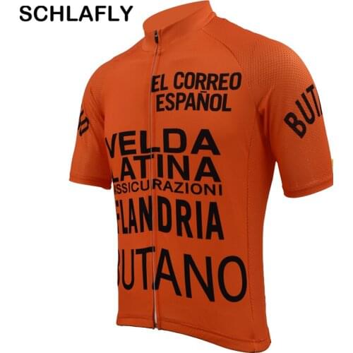 Vuelta a espana 1977 cycling jersey team old style summer short sleeve bike wear jersey road jersey cycling clothing schlafly