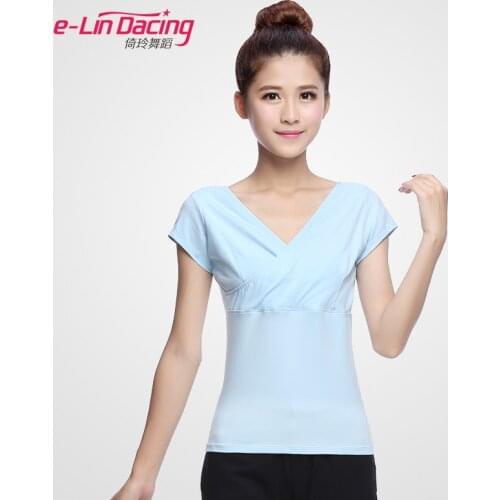 Women Short Sleeve Ballet Dance T Shirt Dance Tops Leotards Ballerina Dancewear Adults Gymnastics Adult Yoga Practice Costume