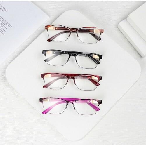 Women High-definition +10~+40 Portable Reading Glasses Presbyopic Eyewear Half Frame Far Sight Glasses
