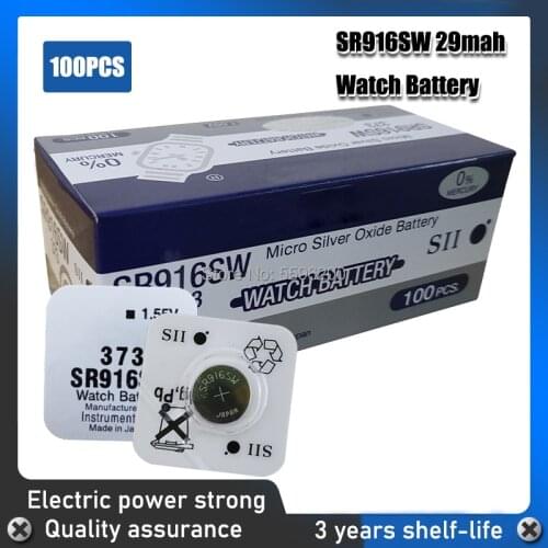 100pc FOR SEIZAIKEN 100% Original 373 SR916SW 916 SR916 Watch Battery SR916SW 373 Button Coin Cell MADE IN JAPAN