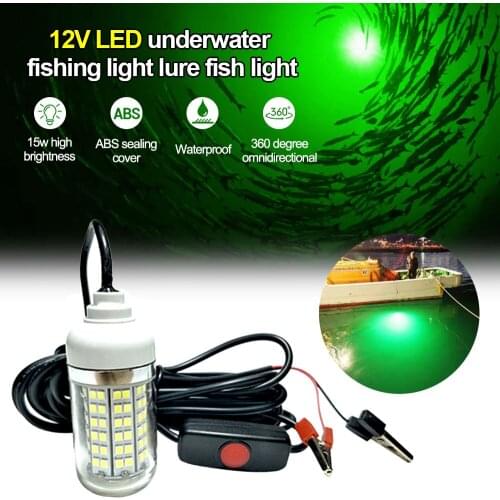 12V LED Fishing Light 108pcs 2835 Waterproof Ip68 Lures Fish Finder Lamp Attracts Prawns Squid Krill 4 Colors Underwater light