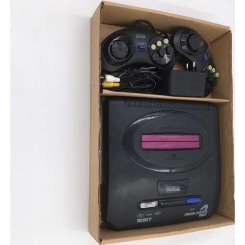 New Retro 16 bits MD home video game console card double game console with wired gamepad EU plug