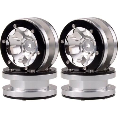 4PCS Aluminum 1.9" Beadlock 6 Spoke Wheel Rim 1061 For RC 1:10 Rock Crawler