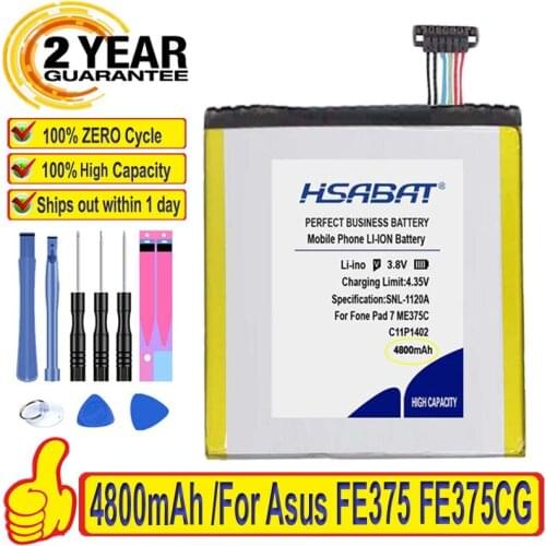 Top Brand 100% New 4800mAh C11P1402 Battery for ASUS Fone Pad 7 ME375C FE375 FE375CXG K019 Batteries