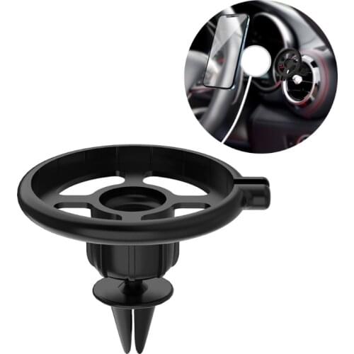 Vehicle Phone Charger Mount 360° Rotation Air Vent Phone Holder ABS Stable Charging Base for Wireless Charger