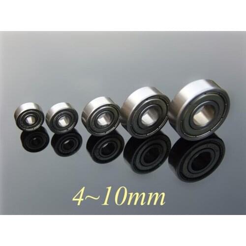 Free Shipping 6PCS 4/5/6/8/10mm Thick Bearing High Speed NMB Ball Bearing Motor Bearings Spare Parts For DIY RC Car Robot Models
