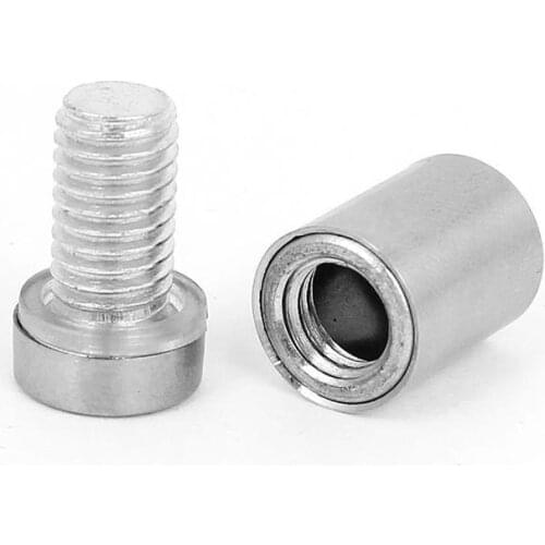 10PCS Stainless Stand Off Bolts Mount Standoffs Nails Advertisement Fixings Screws Mirror Glass Nail Fastener Screws vis inox