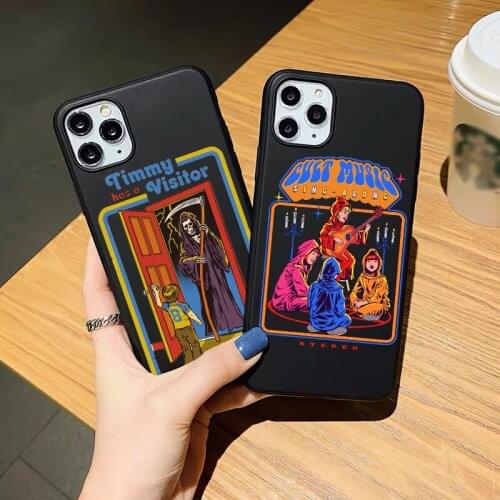 Halloween Satan Vintage Lets Summon Demons Graphic Soft Phone Cover For iPhone 12mini 12pro 11Pro Max XR X XS MAX 7 8 Plus SE
