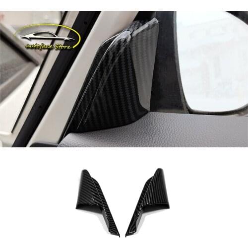 For Honda FIT JAZZ 2020 2021 Car accessories ABS Chrome/Carbon car inner fron rear door window triangle decpration Trim Stickers