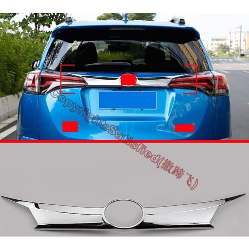 For Toyota RAV4 2016 2017 ABS Chrome Trunk Lid Cover Trim