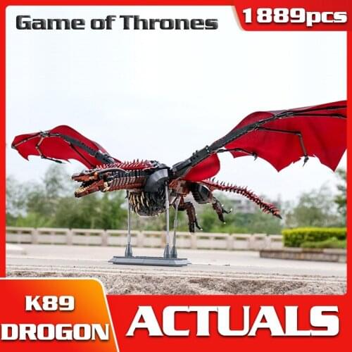 TV Thrones Movie Toys The Drogon and Viserion Dragon Game of Model Bricks Assembly Kits Building Blocks Kids Boys Gifts K89 K90