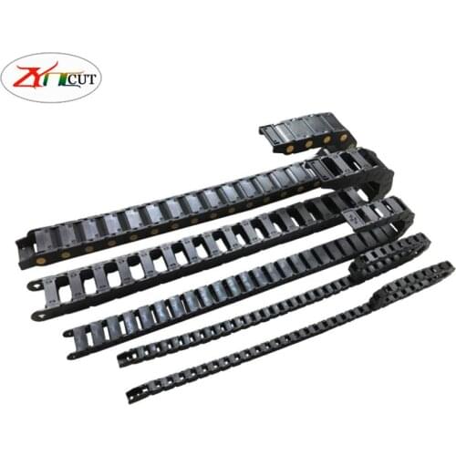 10x10 10x20 15x15 15x20 15x30 15x40mm L1000mm Nylon cable track drag chain end connectors for CNC engraving machine