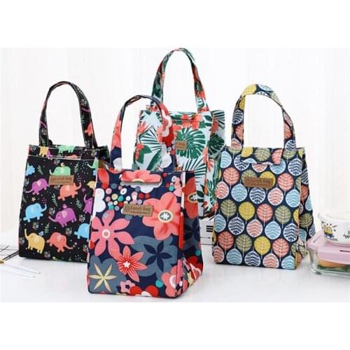 Lunch Bag Multifunction Cooler Bag Multicolor Waterproof Women Hand Pack Thermal Breakfast Box Portable Picnic Casual Travel