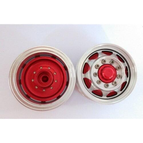 1/14 RC DIY TMY Truck Model Upgraded Spare Parts Red Front Wheel Hub D