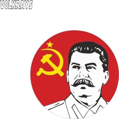 Volkrays Fashion Car Sticker Russian President Stalin Accessories Reflective Waterproof Cover Scratches Vinyl Decal,9cm*9cm