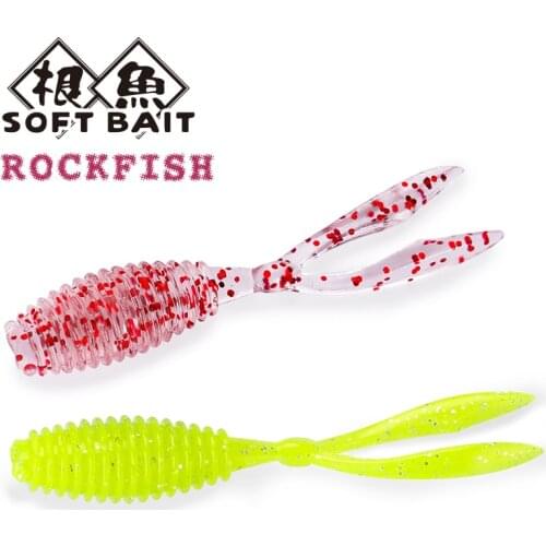 Soft Fishing Lure 10pcs 0.5g 4.6cm Silicone Bass Rockfish MEBARU Swimbait Jigging Plastic Baits Worm