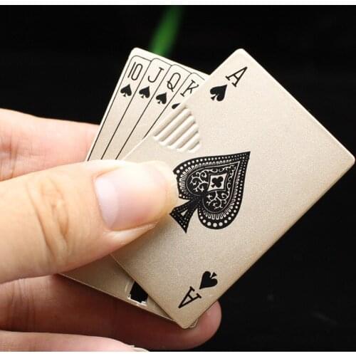 Unusual Creative Jet Torch Turbo Lighter Portable Light Playing Cards Butane Windproof Metal Lighter Metal Funny Toys For Men