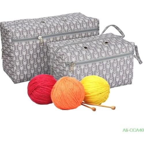 Yarn Storage Bag Organizer with Divider for Crocheting Knitting Organization. Portable Yarn Holder Tote for Travel
