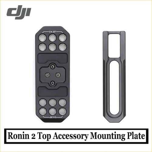Original DJI Ronin 2 Top Accessory Mounting Plate attach it to the Ronin 2 gimbal The mounting plate’s 1/4"-20 mounting holes