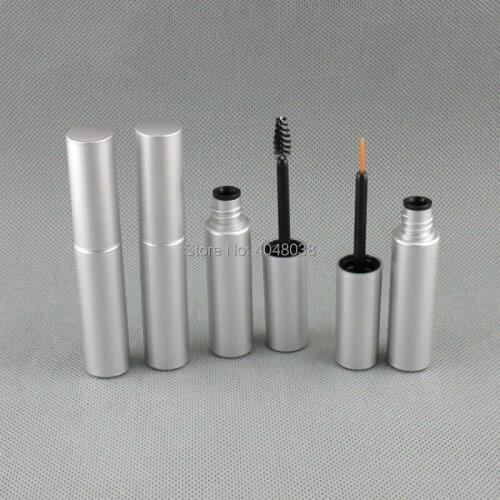 Plastic Frosted Silver Mascara Tube 8ML Empty Cosmetic Eyeliner Tube Eye Professional Makeup Tools 60pcs/lot