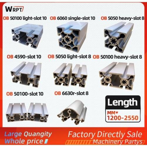 Industrial Aluminum Profile 1PCS 4590/50100/5050/6630R/6060 Series Industrial Aluminum Profile Length = 1200MM-2550MM