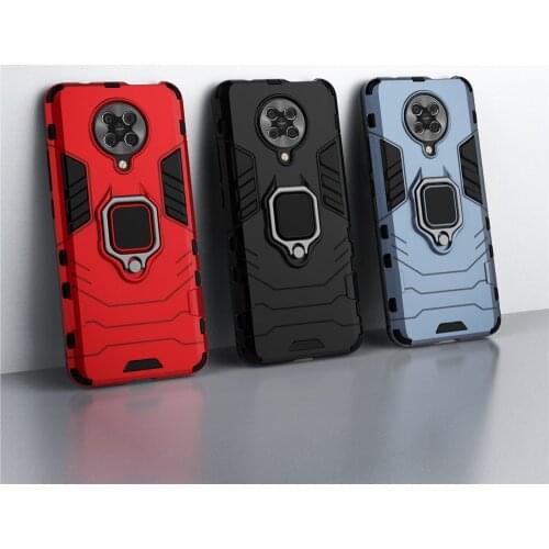 Shockproof Armor Case For Xiaomi Poco F2 Pro Case Ring Holder Stand Phone Back Cover for Xiomi Redmi K30 Pro Poco F2 Pro Funda
