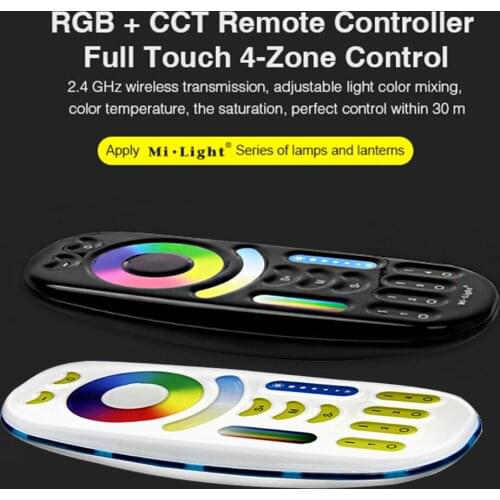 Miboxer FUT092 2.4G RF Wireless Touch Remote 4-Zone Group RGB+CCT Remote Controller For RGB RGBW RGBCCT Lamps Series