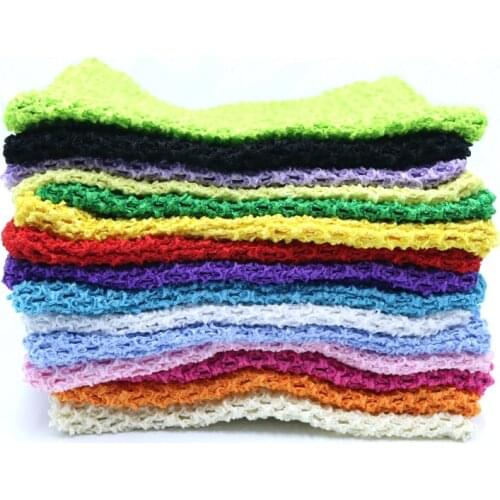 1pc 23x25cm 10inch Stretching Crochet Chest Wrap Girl Fabric Knit Tutu Tube with Lining DIY Children Skirt Dress Accessories