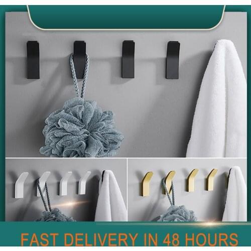 Self-adhesive clothes bag hanger hook kitchen storage towel hook for bathroom modern wall hanger hook bath accessories