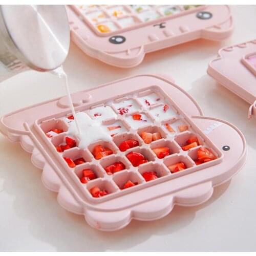 Ice Cube Tray Animal Grids Silicone Fruit Ice Cube Maker DIY Creative Small Ice Cube Mold Square Shape For Kitchen Accessories