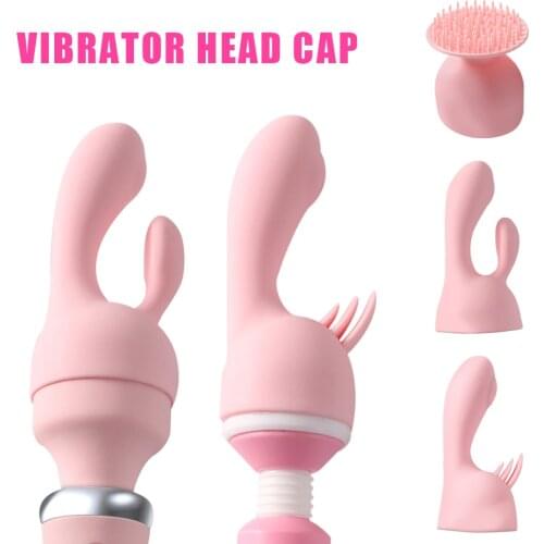 Silicone Sexy Caps Extender AV Stick Head Cap Magic Wand Cover Sex Products for Women Vibrator Headgear Clitoris Stimulator