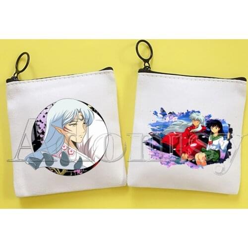 Inuyasha New Womens Bag Pure White Bag Handmade Cloth Bag Coin Purse Whiteboard Bag Handbag