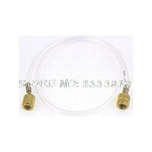 80cm Long Tricolor Brass Thread Connector Both End Refrigeration Charging Hose