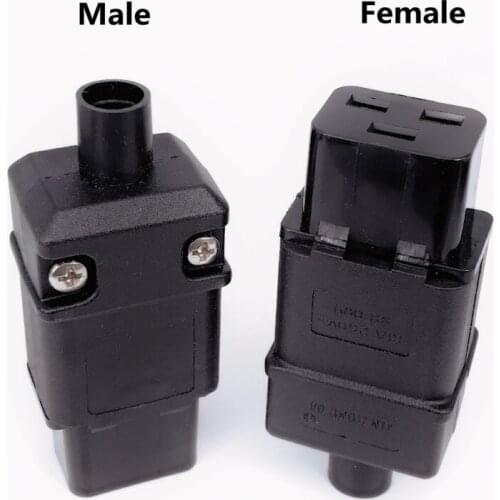 Universal 250V 16A Standard IEC320 C19 AC Electrical Power Cable Cord Connector PDU Removable socket plug