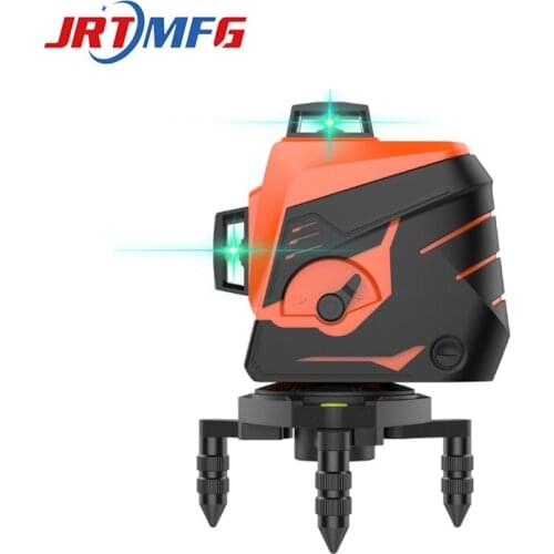 JRTMFG 12-line spirit level green light wall sticking instrument high precision infrared laser automatic line leveling in