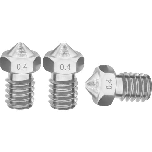 V5 V6 Stainless steel Nozzle 0.2/0.3/0.4/0.5/0.6/0.8mm M6 Thread Nozzle for 3D Printer E3d 1.75MM Extruder Print Head