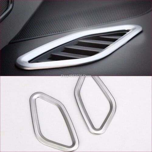 For Nissan Murano 2015 2016 2017 2018 Interior Matte Air-Condition Vent Cover Trim Chromed ABS Plastic 2PCS Accessories