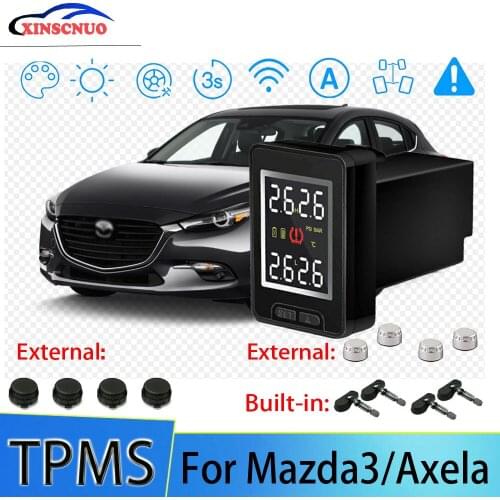 XINSCNUO Car Electronics Wireless For Mazda3/Axela TPMS Tire Pressure Monitoring System Sensor LCD Displa
