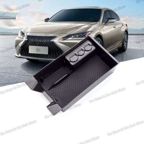 Abs car armrest storage plate organizer case box for lexus es 2018 2019 2020 2021 2022 accessories es350 es300h 350 300h auto