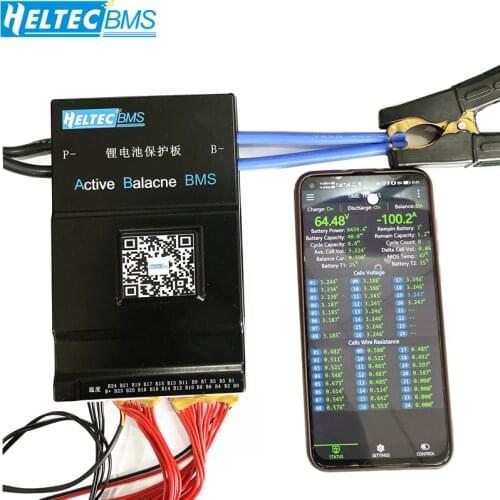 Smart BMS 1A/2A Active Equalizer Balancer Battery Protection 14S ~ 24S 100A 150A 200A 300A Phone APP Lifepo4 li-ion LTO RS485
